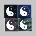 Jin Jang - Yin Yang - plavky s mot&iacute;vom - plavkov&eacute; p&aacute;nske kraťasy s pohodlnou gumou v p&aacute;se a &scaron;n&uacute;rkou na dotiahnutie vhodn&eacute; aj ako klasick&eacute; kraťasy na voľn&yacute; čas